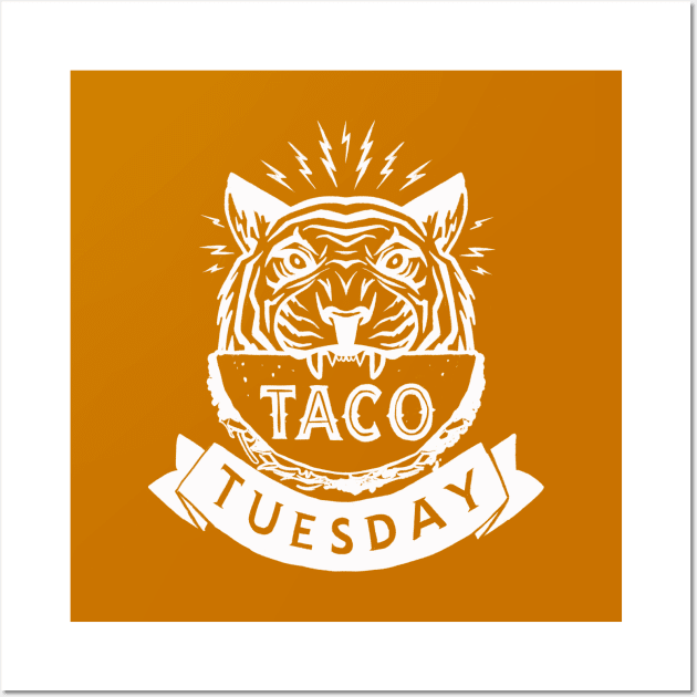 Tigers Love Taco Tuesday Wall Art by sombreroinc